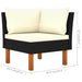Set mobilier grădină, 10 piese, negru, poliratan/lemn eucalipt - WALTI WALTI