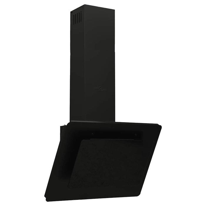 Hotă de perete negru 60 cm oțel inoxidabil și sticlă securizată - WALTI WALTI