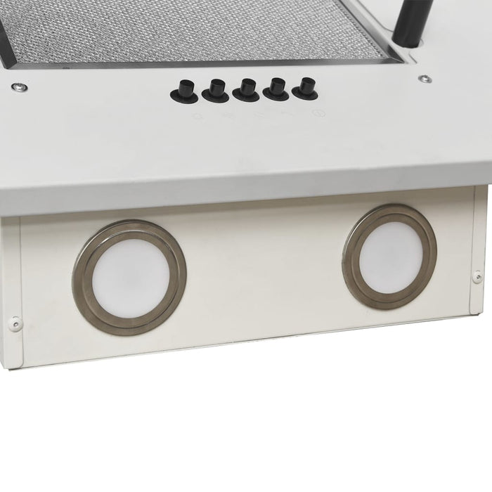 Hotă de perete alb 60 cm oțel inoxidabil și sticlă securizată - WALTI WALTI