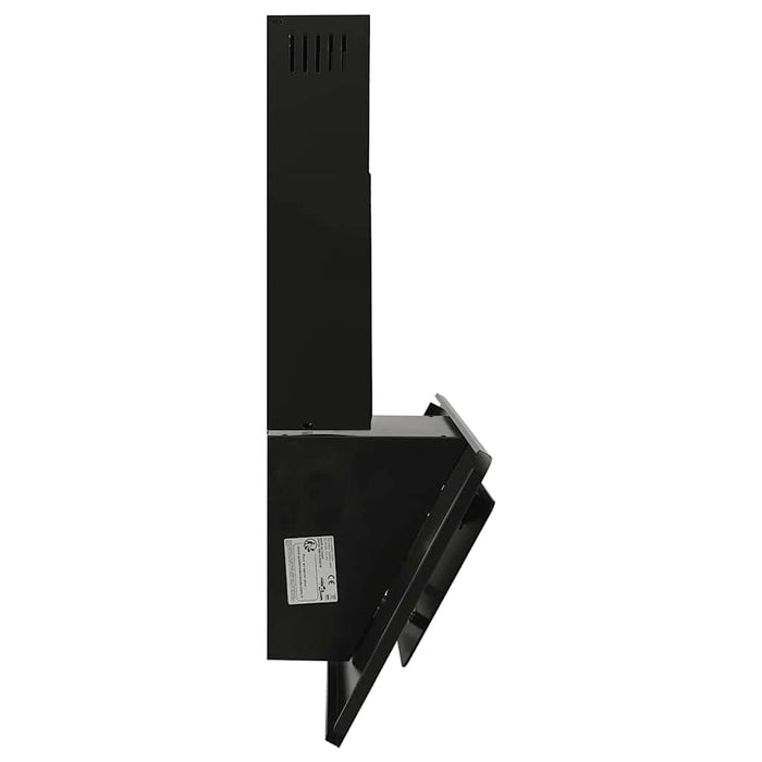 Hotă de perete negru 90 cm oțel inoxidabil și sticlă securizată - WALTI WALTI