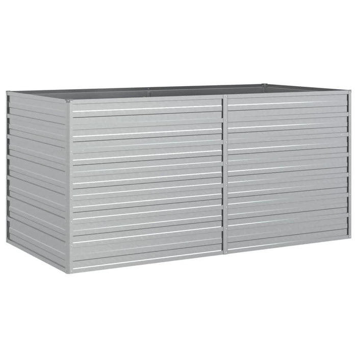 Strat înălțat de grădină argintiu 160x80x77 cm oțel galvanizat - WALTI WALTI
