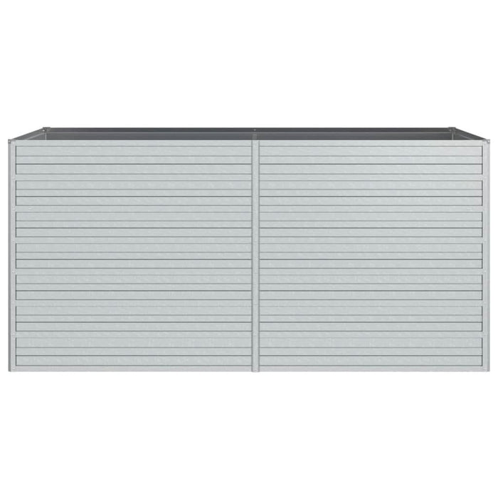 Strat înălțat de grădină argintiu 160x80x77 cm oțel galvanizat - WALTI WALTI