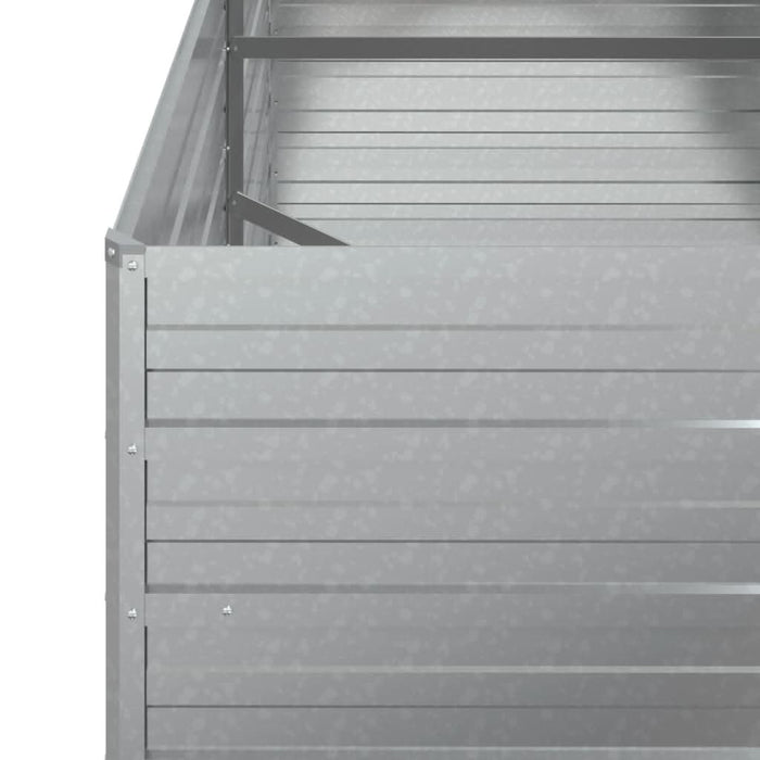 Strat înălțat de grădină argintiu 160x80x77 cm oțel galvanizat - WALTI WALTI