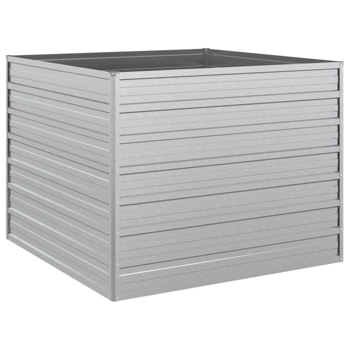 Strat înălțat de grădină argintiu 100x100x77cm oțel galvanizat - WALTI WALTI