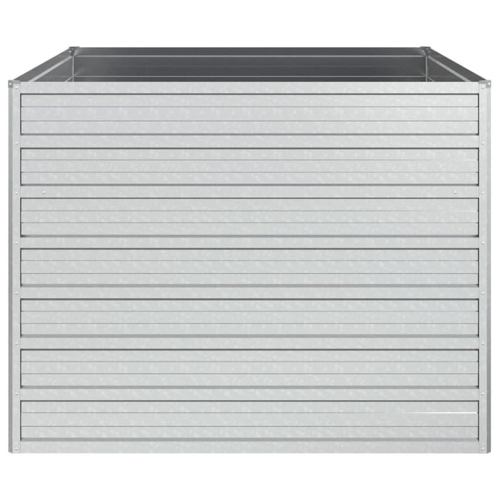 Strat înălțat de grădină argintiu 100x100x77cm oțel galvanizat - WALTI WALTI
