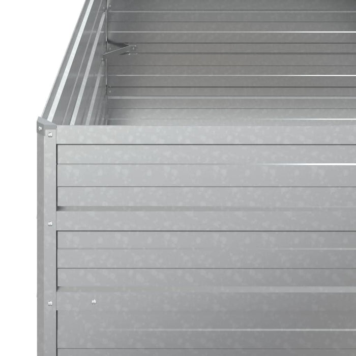 Strat înălțat de grădină argintiu 100x100x77cm oțel galvanizat - WALTI WALTI