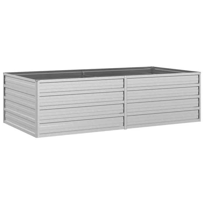 Strat înălțat de grădină argintiu 160x80x45 cm oțel galvanizat - WALTI WALTI