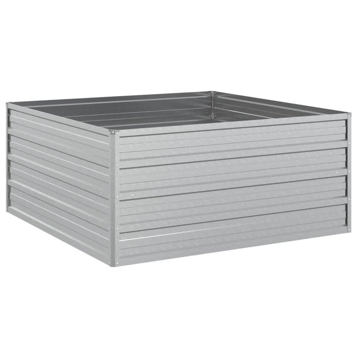 Strat înălțat de grădină argintiu 100x100x45cm oțel galvanizat - WALTI WALTI