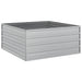 Strat înălțat de grădină argintiu 100x100x45cm oțel galvanizat - WALTI WALTI