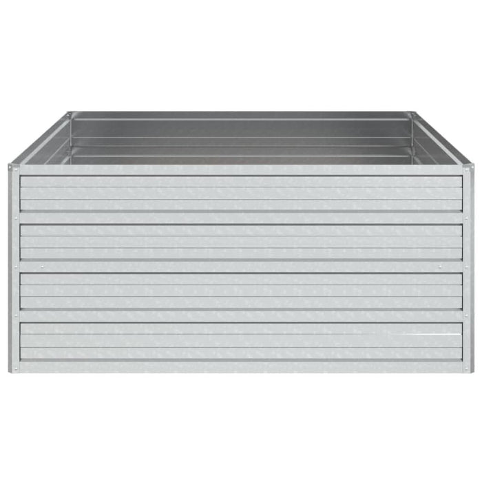 Strat înălțat de grădină argintiu 100x100x45cm oțel galvanizat - WALTI WALTI