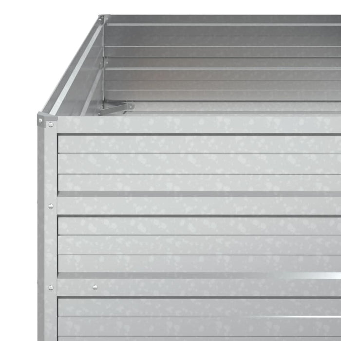 Strat înălțat de grădină argintiu 100x100x45cm oțel galvanizat - WALTI WALTI