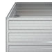 Strat înălțat de grădină argintiu 100x100x45cm oțel galvanizat - WALTI WALTI
