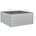 Strat înălțat de grădină argintiu 100x100x45cm oțel galvanizat - WALTI WALTI