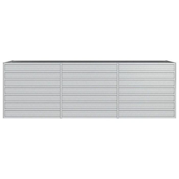 Strat înălțat de grădină argintiu 240x80x77 cm oțel galvanizat - WALTI WALTI