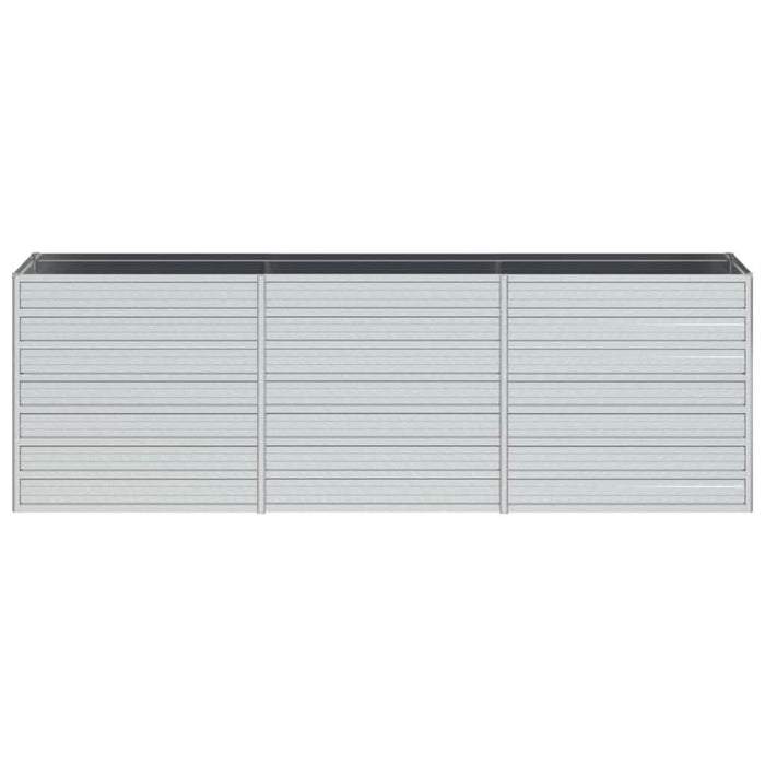 Strat înălțat de grădină argintiu 240x40x77 cm oțel galvanizat - WALTI WALTI