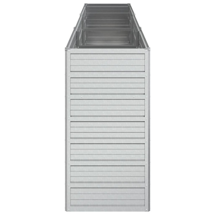 Strat înălțat de grădină argintiu 240x40x77 cm oțel galvanizat - WALTI WALTI