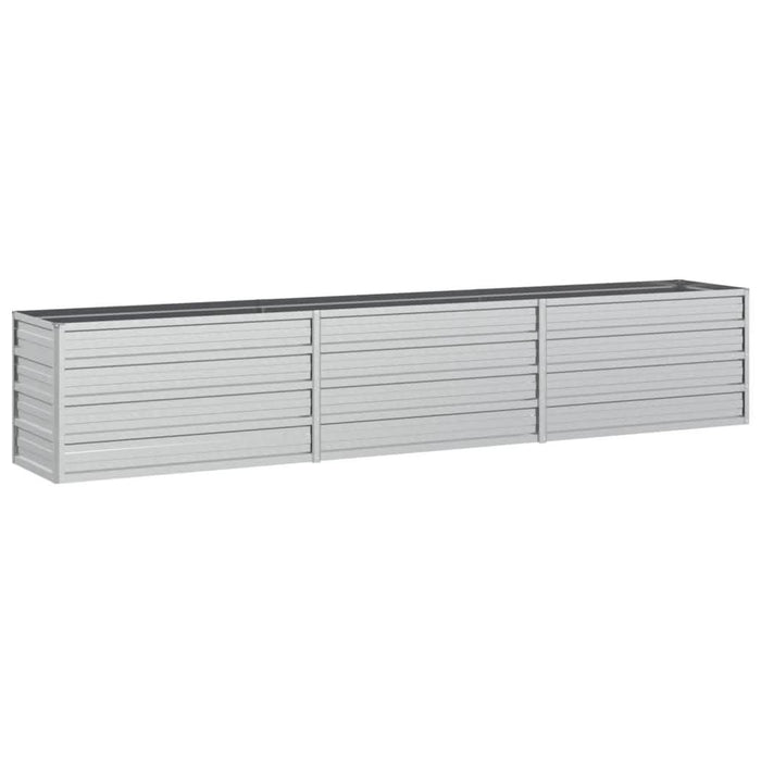 Strat înălțat de grădină argintiu 240x40x45 cm oțel galvanizat - WALTI WALTI