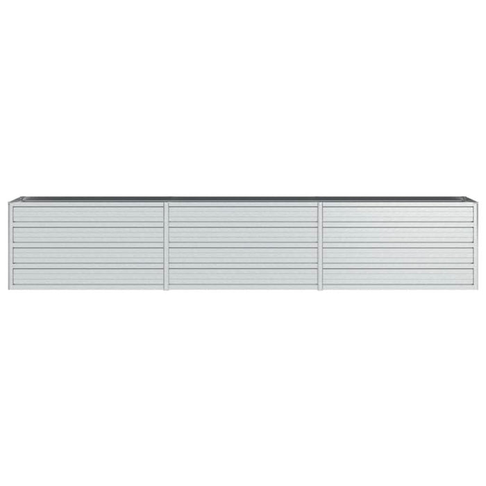 Strat înălțat de grădină argintiu 240x40x45 cm oțel galvanizat - WALTI WALTI