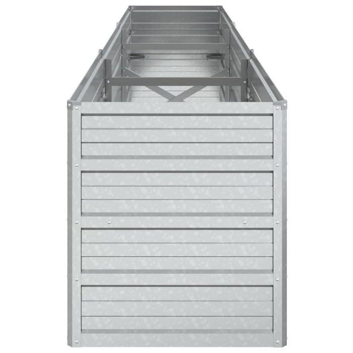 Strat înălțat de grădină argintiu 240x40x45 cm oțel galvanizat - WALTI WALTI