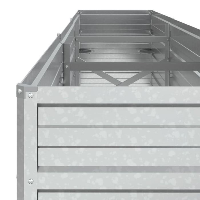 Strat înălțat de grădină argintiu 240x40x45 cm oțel galvanizat - WALTI WALTI