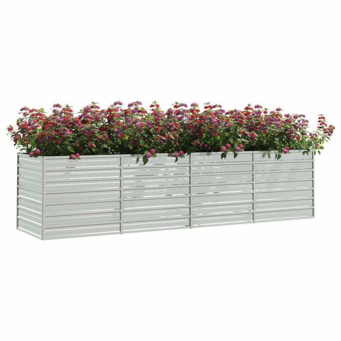 Strat înălțat de grădină argintiu 320x80x77 cm oțel galvanizat - WALTI WALTI