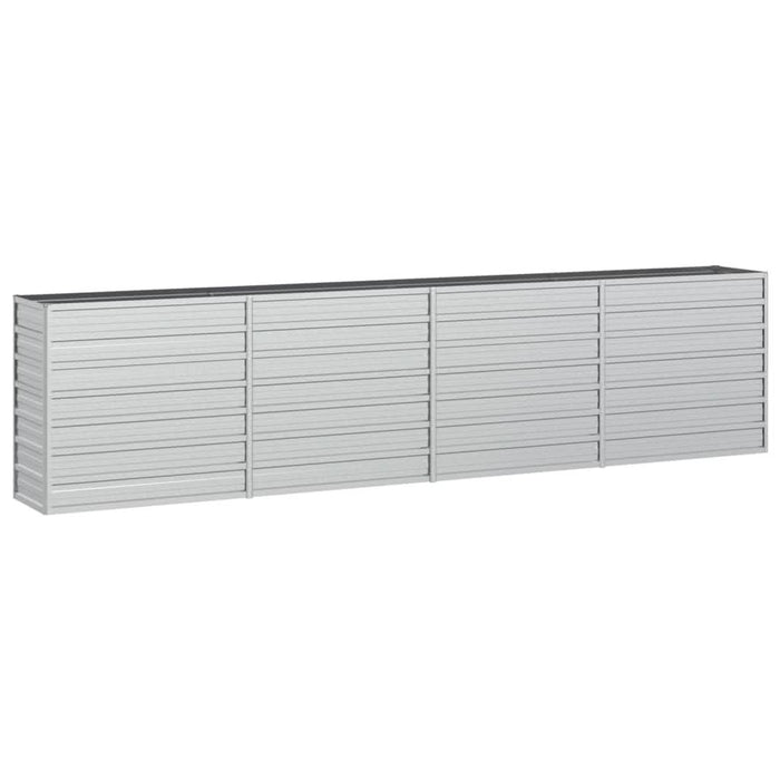 Strat înălțat de grădină argintiu 320x40x77 cm oțel galvanizat - WALTI WALTI