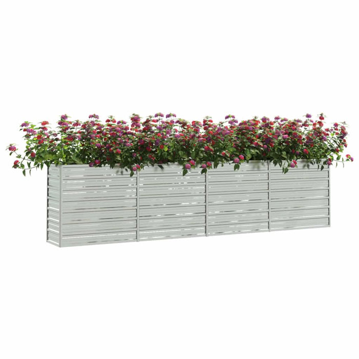 Strat înălțat de grădină argintiu 320x40x77 cm oțel galvanizat - WALTI WALTI
