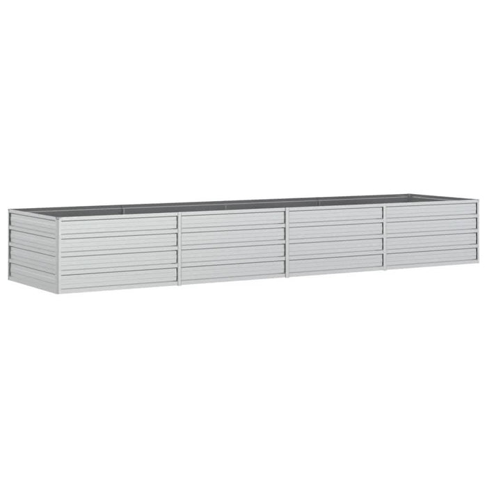 Strat înălțat de grădină argintiu 320x80x45 cm oțel galvanizat - WALTI WALTI