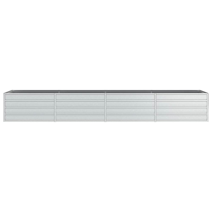 Strat înălțat de grădină argintiu 320x80x45 cm oțel galvanizat - WALTI WALTI