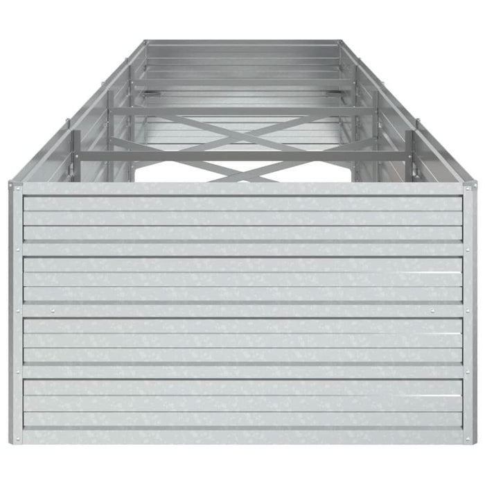 Strat înălțat de grădină argintiu 320x80x45 cm oțel galvanizat - WALTI WALTI