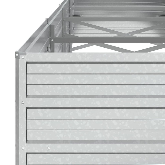 Strat înălțat de grădină argintiu 320x80x45 cm oțel galvanizat - WALTI WALTI