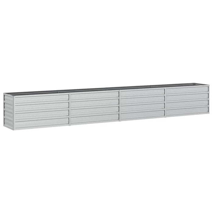 Strat înălțat de grădină argintiu 320x40x45 cm oțel galvanizat - WALTI WALTI