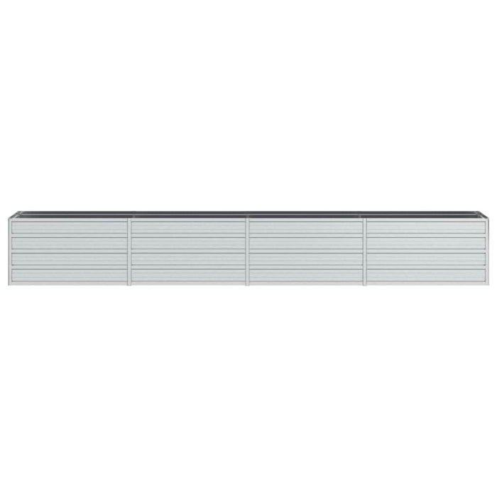 Strat înălțat de grădină argintiu 320x40x45 cm oțel galvanizat - WALTI WALTI