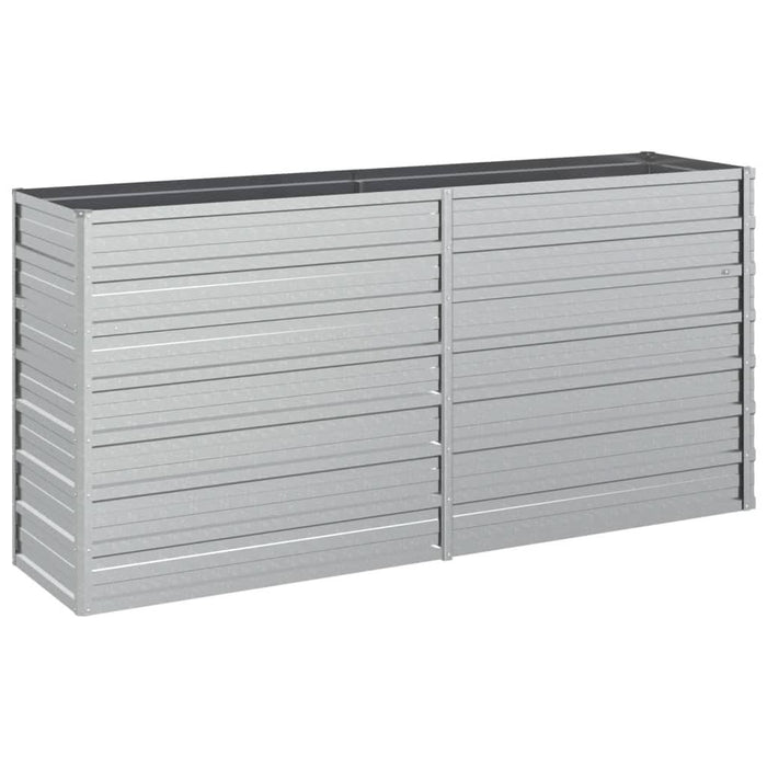 Strat înălțat de grădină argintiu 160x40x77 cm oțel galvanizat - WALTI WALTI