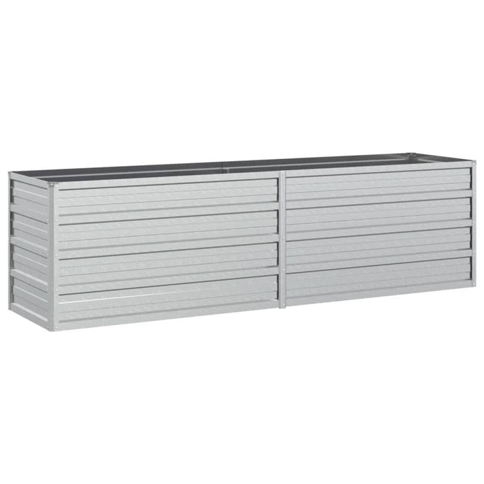 Strat înălțat de grădină argintiu 160x40x45 cm oțel galvanizat - WALTI WALTI