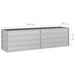 Strat înălțat de grădină argintiu 160x40x45 cm oțel galvanizat - WALTI WALTI