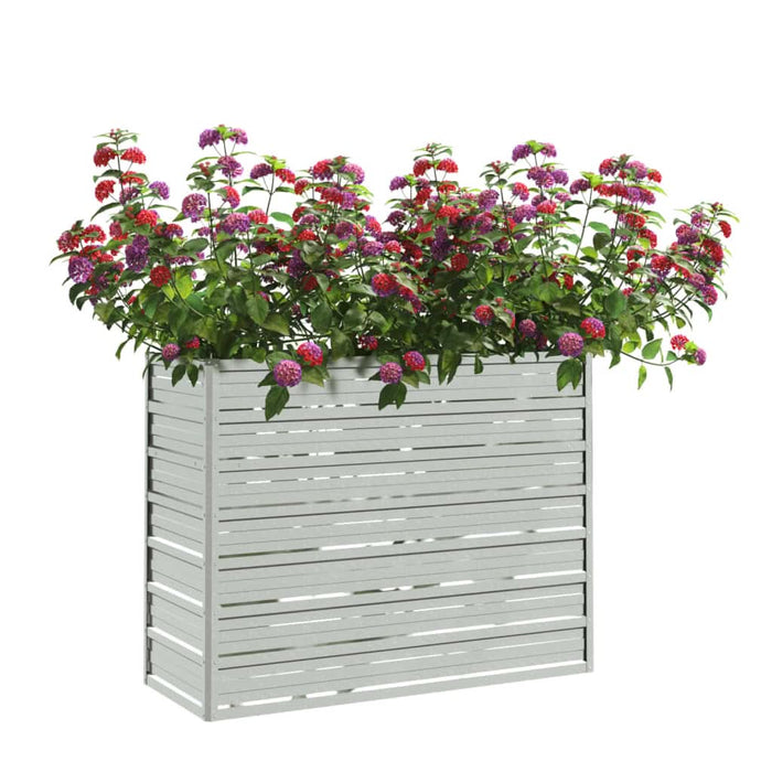 Strat înălțat de grădină argintiu 100x40x77 cm oțel galvanizat - WALTI WALTI