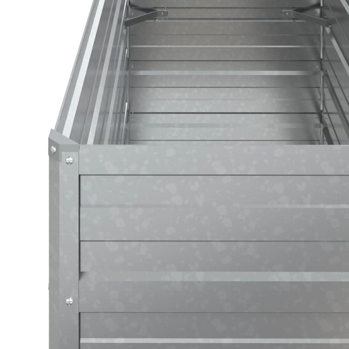 Strat înălțat de grădină argintiu 100x40x77 cm oțel galvanizat - WALTI WALTI