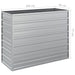 Strat înălțat de grădină argintiu 100x40x77 cm oțel galvanizat - WALTI WALTI