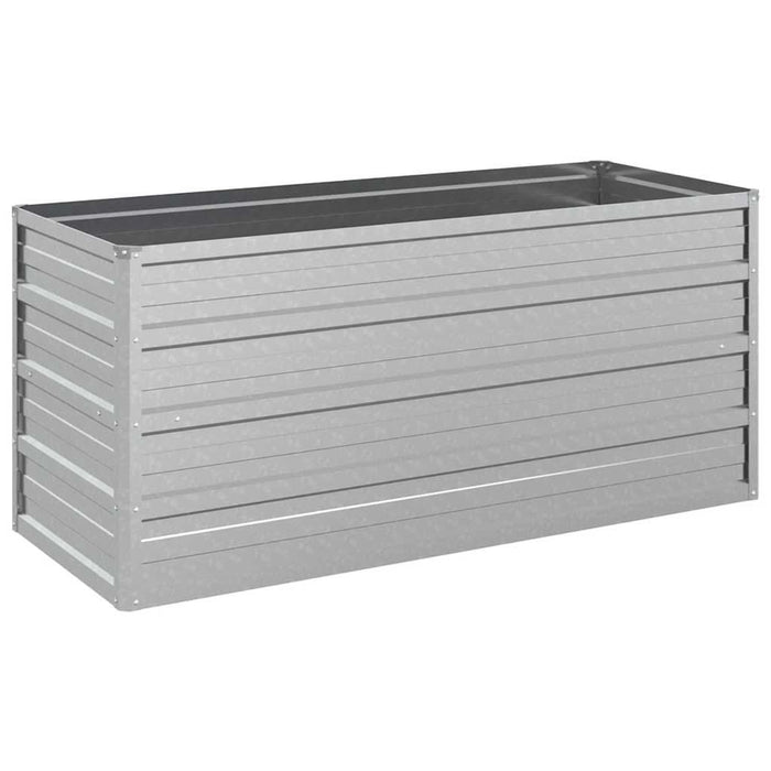 Strat înălțat de grădină argintiu 100x40x45 cm oțel galvanizat - WALTI WALTI