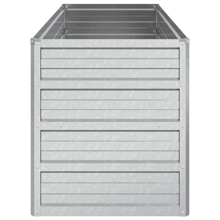 Strat înălțat de grădină argintiu 100x40x45 cm oțel galvanizat - WALTI WALTI