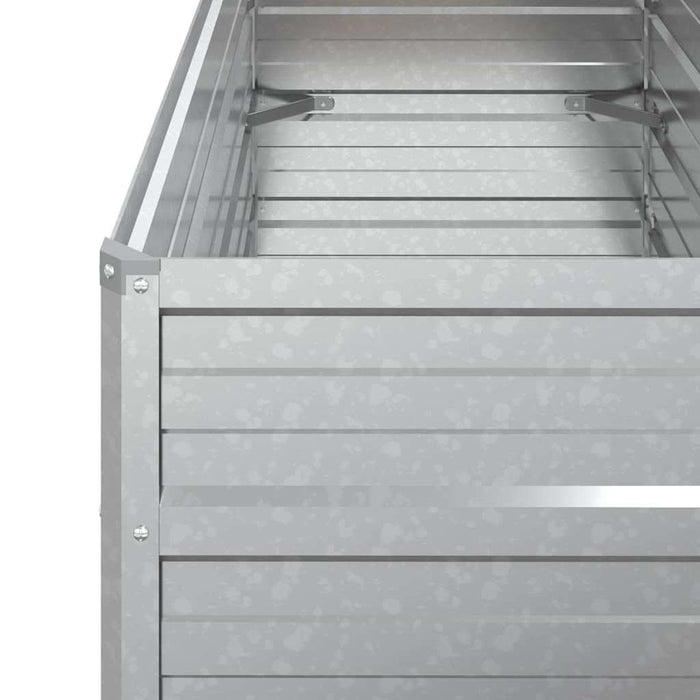 Strat înălțat de grădină argintiu 100x40x45 cm oțel galvanizat - WALTI WALTI