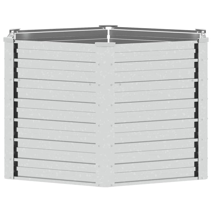 Strat înălțat de grădină argintiu 129x77 cm oțel galvanizat - WALTI WALTI