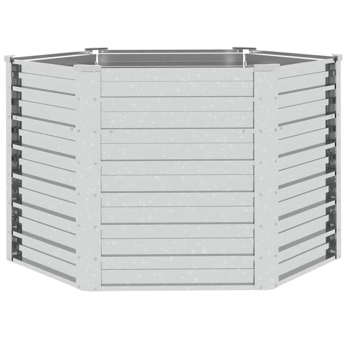 Strat înălțat de grădină argintiu 129x77 cm oțel galvanizat - WALTI WALTI