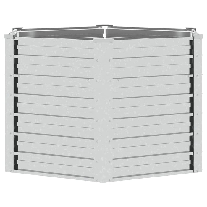 Strat înălțat de grădină argintiu 129x77 cm oțel galvanizat - WALTI WALTI