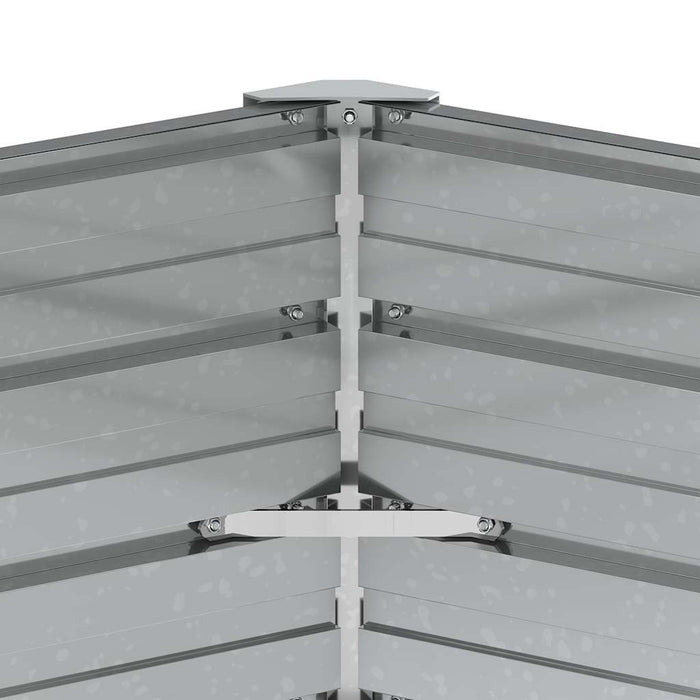 Strat înălțat de grădină argintiu 129x77 cm oțel galvanizat - WALTI WALTI