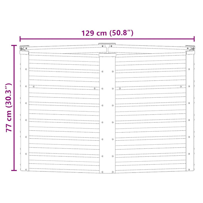 Strat înălțat de grădină argintiu 129x77 cm oțel galvanizat - WALTI WALTI