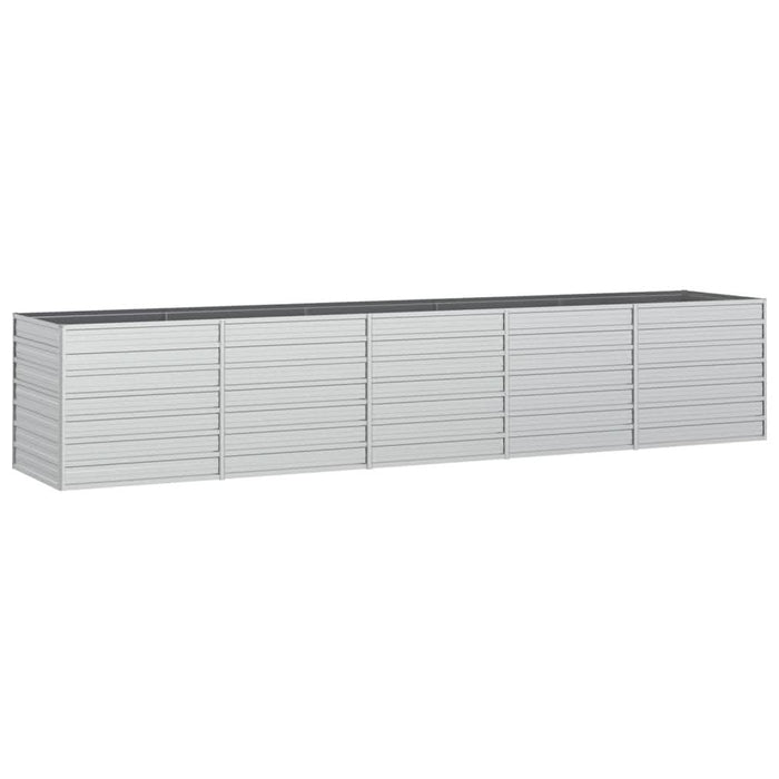 Strat înălțat de grădină argintiu 400x80x77 cm oțel galvanizat - WALTI WALTI