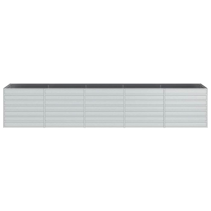 Strat înălțat de grădină argintiu 400x80x77 cm oțel galvanizat - WALTI WALTI