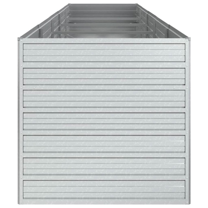 Strat înălțat de grădină argintiu 400x80x77 cm oțel galvanizat - WALTI WALTI